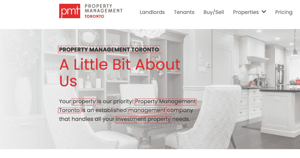 PMT Property Management Toronto screenshot About Us